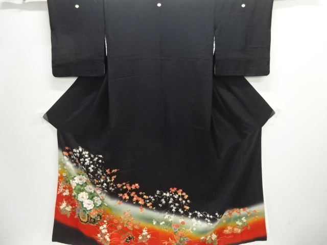 JAPANESE KIMONO / TOMESODE / EMBROIDERY / WEEPING FLOWER / ARTIST WORK